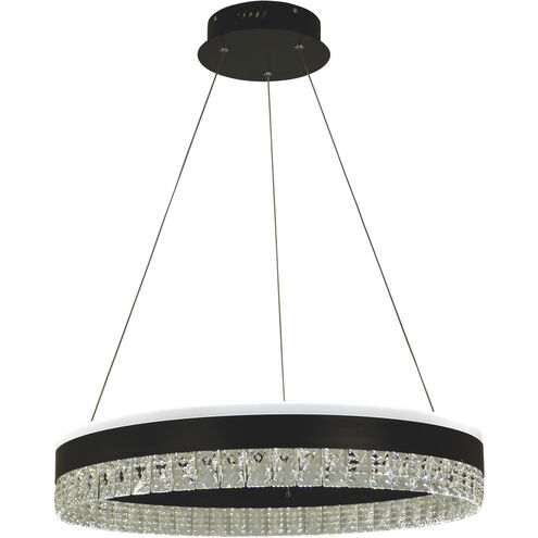 Hazel LED 24 inch Black Dining Chandelier Ceiling Light