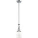 Franklin Restoration Bell 1 Light 5 inch Polished Chrome Mini Pendant Ceiling Light in Incandescent, Matte White, Franklin Restoration