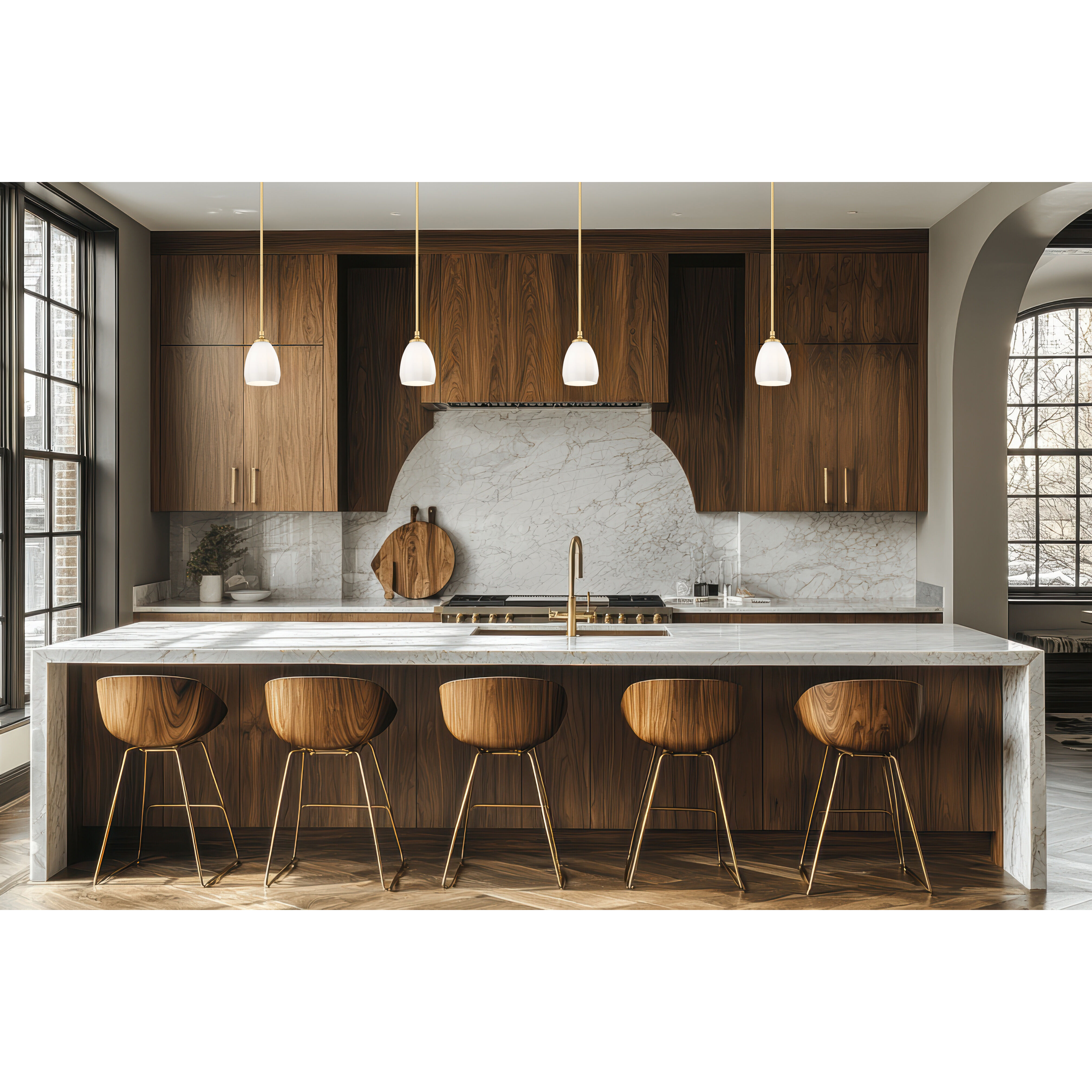 Oren 1 Light 5.5 inch Modern Gold Pendant Ceiling Light