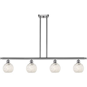 Ballston White Mouchette 4 Light 48.00 inch Island Light