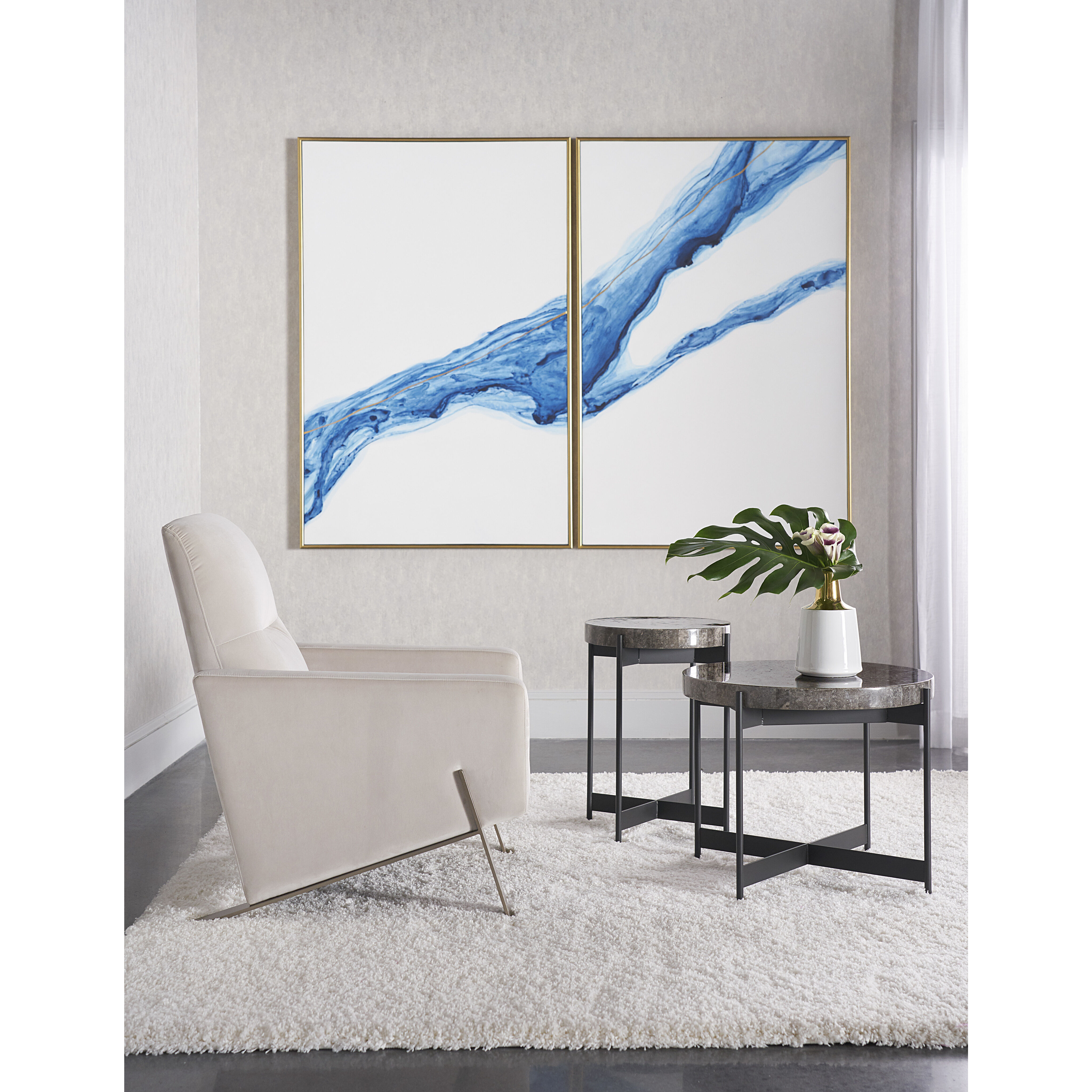 Fluidity 60 X 40 inch Hand Painted Art, Set Of 2