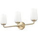 Montford 3 Light 24 inch Modern Gold Bath Vanity Light Wall Light