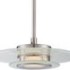 Lexa LED 9 inch Polished Steel Pendant Ceiling Light