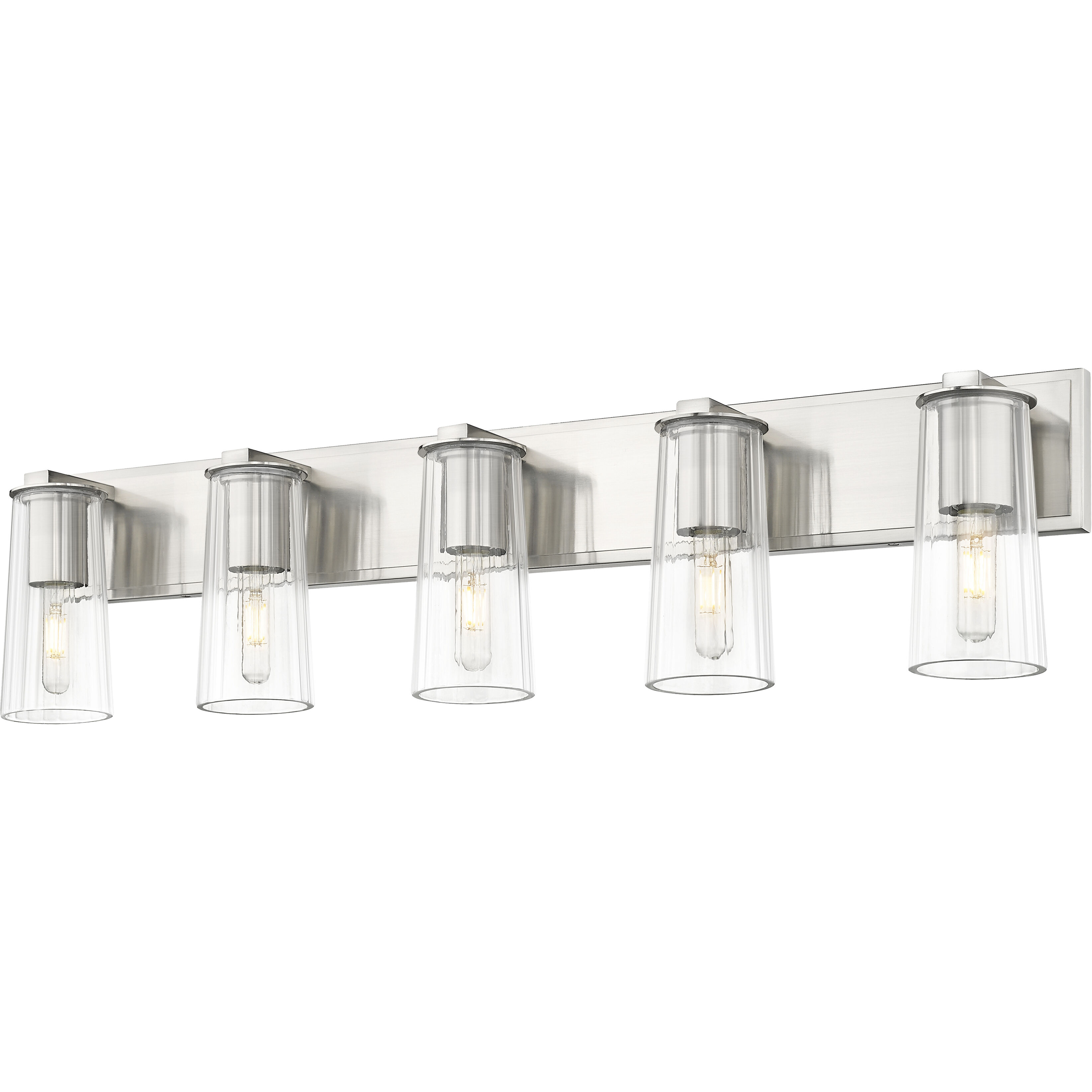 Titus 5 Light 40 inch Brushed Nickel Bath Vanity Light Wall Light