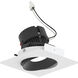 Pearl Black Reflector / Warm White Flange LED Square Adjustable Cone Retrofit in 3000K, Black / Warm White, 4" Retrofit