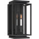 Stratford 2 Light 17 inch Dark Matte Black Outdoor Wall Sconce