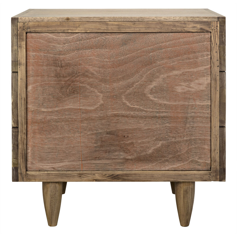 David 32.5 X 32 inch Washed Walnut Side Table