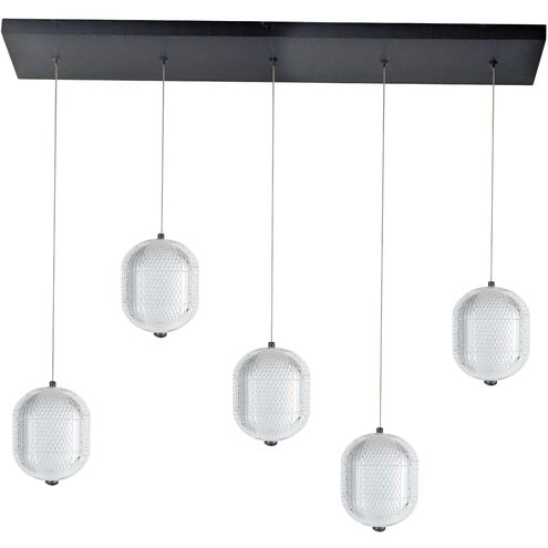 Peri LED 32 inch Matte Black Horizontal Pendant Ceiling Light