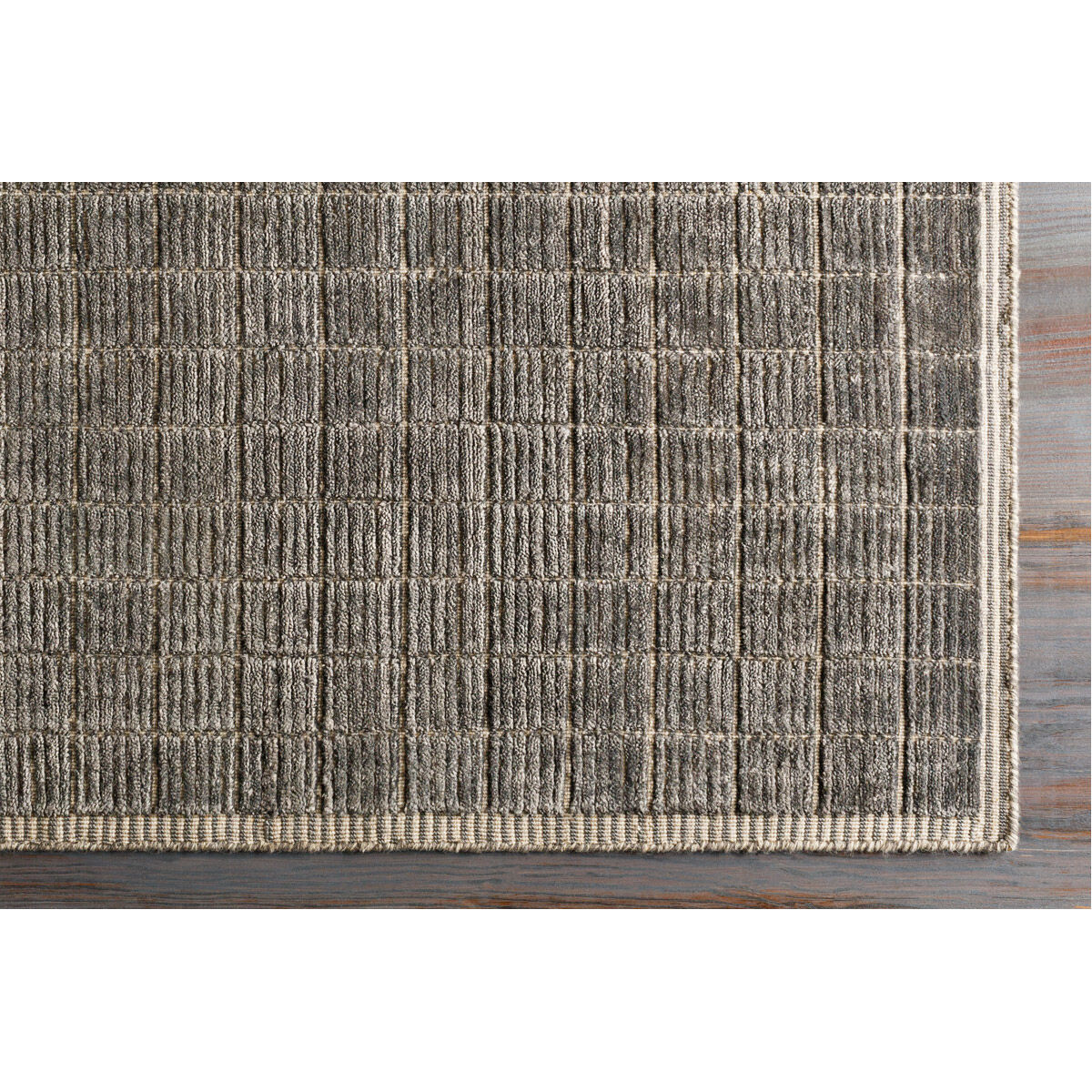 Carre 108 X 72 inch Charcoal Rug in 6 X 9, Rectangle