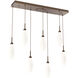Fiori LED Flat Bronze Linear Multi-Pendant Ceiling Light, Multi-Port