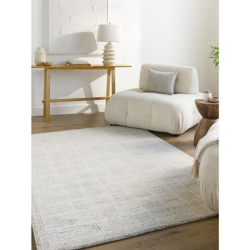 Rize 36 X 24 inch Light Silver/Silver Handmade Rug in 2 x 3