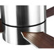 Braden 56 inch Brushed Nickel with Silver/American Walnut Blades Hugger Ceiling Fan, Progress LED