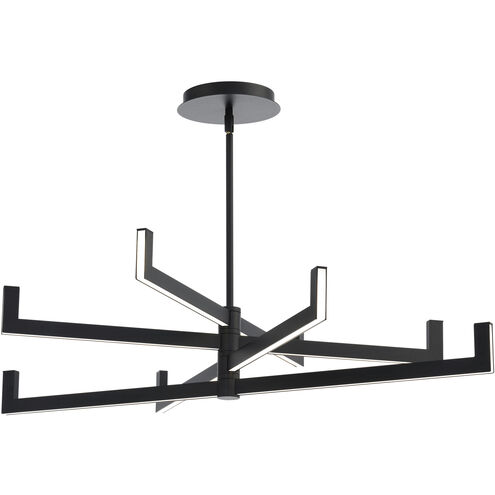 Ferrous LED 15 inch Black Chandelier Ceiling Light in 2700K, dweLED