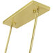 Summit Linear Chandelier Ceiling Light in Satin Brass