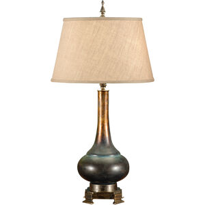 Rustic Modern 30 inch 100 watt Weathered Bronze Table Lamp Portable Light