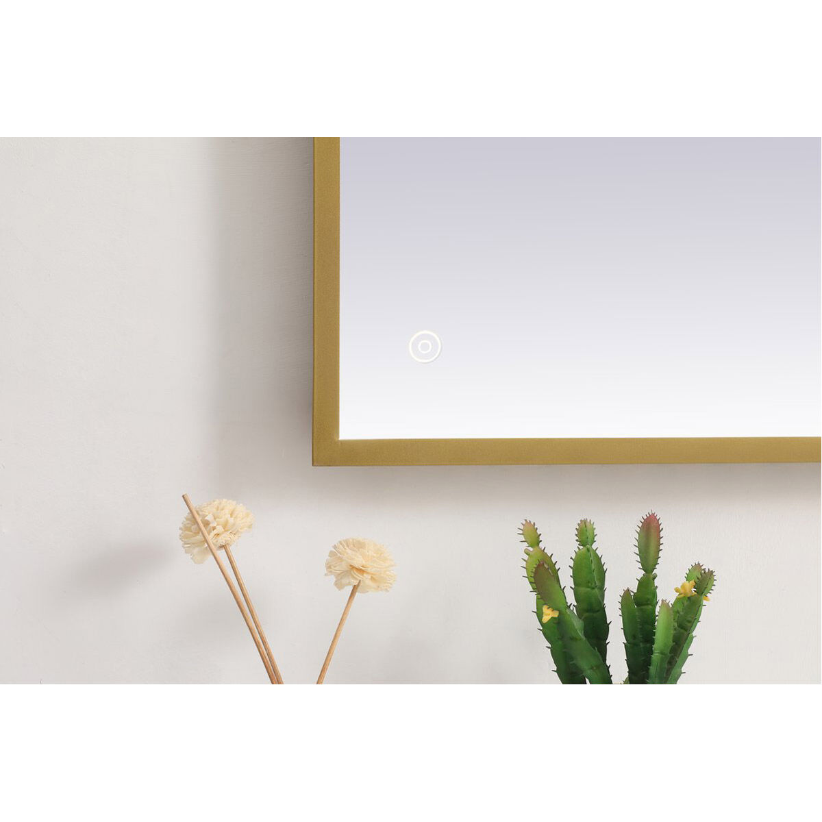 Pier 30 X 24 inch Brass LED Mirror