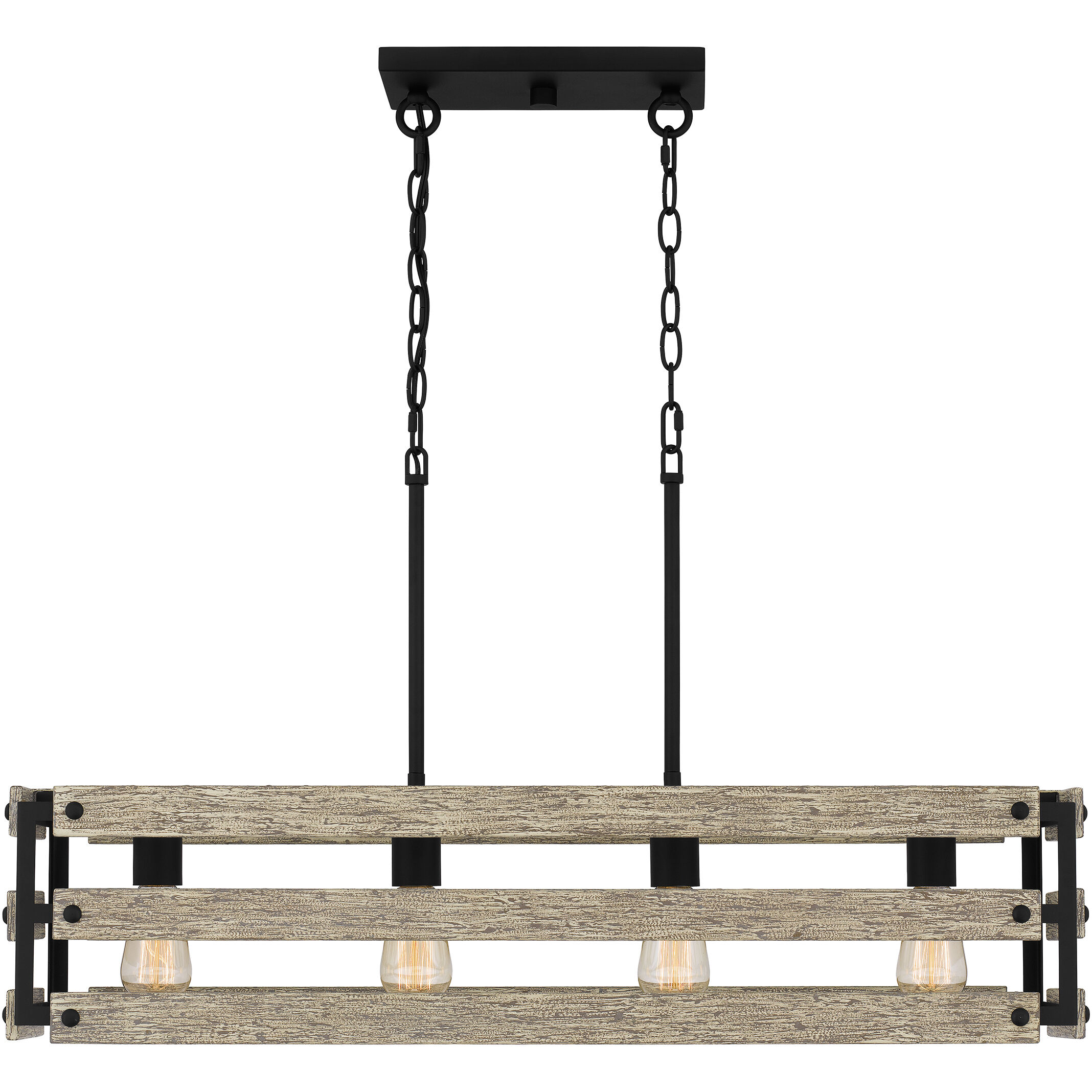 Ashburn 4 Light 34 inch Earth Black Island Light Ceiling Light