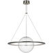 Barbara Barry Cosmos LED 27.5 inch Pewter Ring and Orb Chandelier Ceiling Light