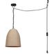 Malmo 1 Light 12 inch Matte Black and Rope Pendant Ceiling Light