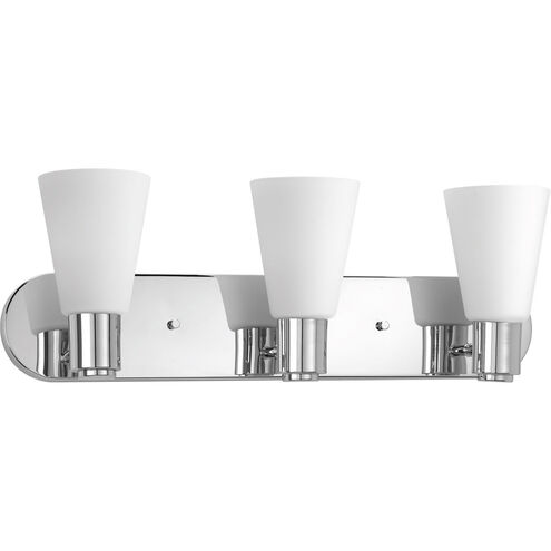 Logic 3 Light 24 inch Polished Chrome Bath Vanity Wall Light, Design Series