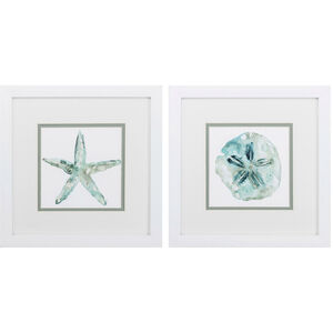 Waterside Teal and Turquoise Framed Art