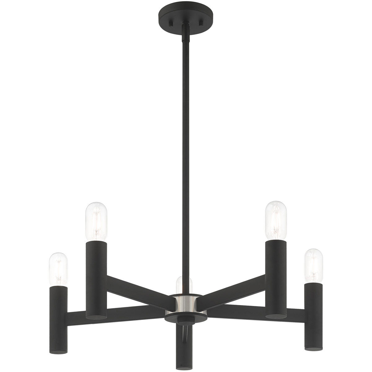 Copenhagen 5 Light 25 inch Black Chandelier Ceiling Light