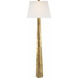 Chapman & Myers Fluted Spire 60.5 inch 150 watt Gilded Iron Floor Lamp Portable Light in Linen