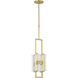 Mick De Giulio Duelle LED 4.8 inch Hand-Rubbed Antique Brass Pendant Ceiling Light