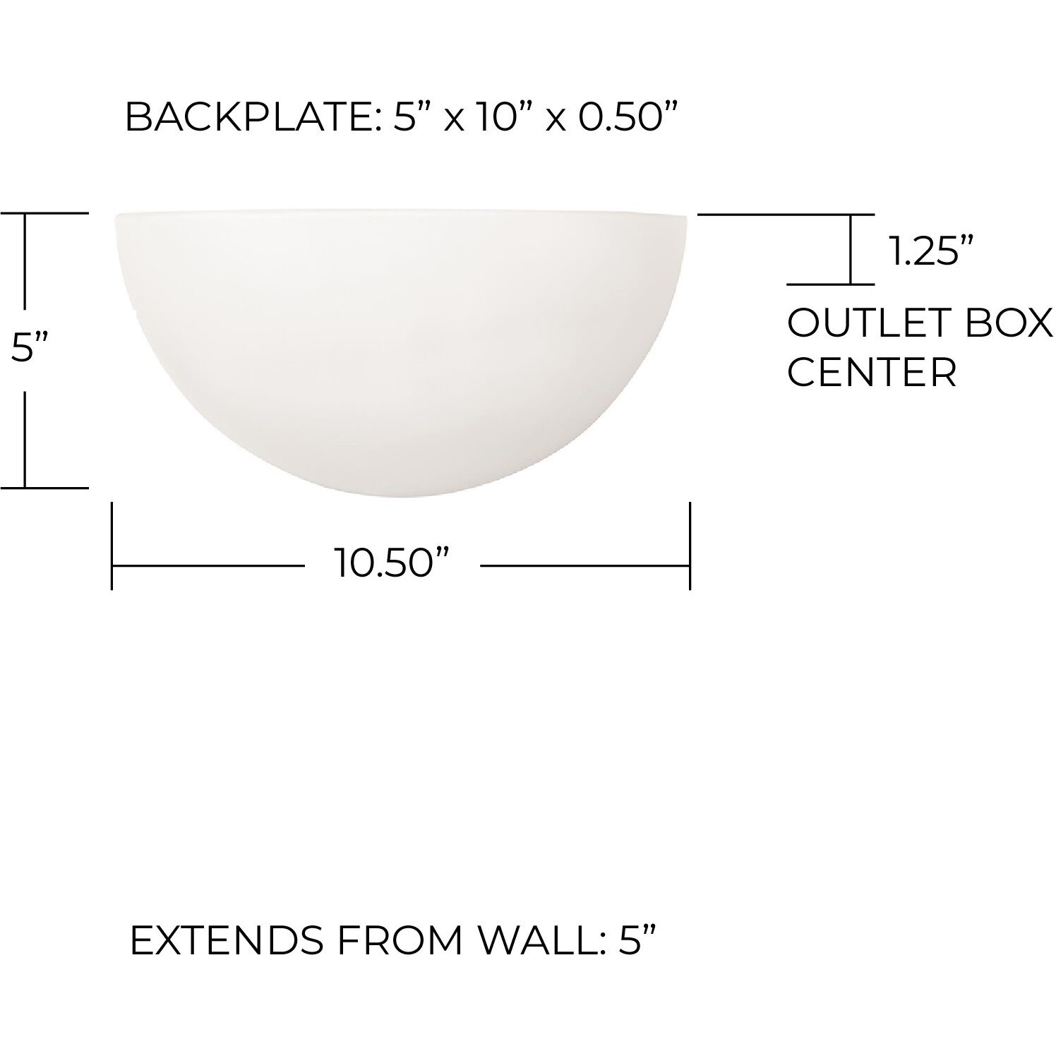 Crescent 1 Light 10.5 inch Matte White Sconce Wall Light