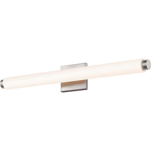 Tubo Slim LED 24 inch Satin Nickel Bath Bar Wall Light with Drum Trim
