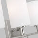 Oak Moore 4 Light 33.88 inch Brushed Nickel Bath Vanity Wall Light