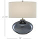 Lucent 21.75 inch 150 watt Blue Mirror and Polished Nickel Table Lamp Portable Light