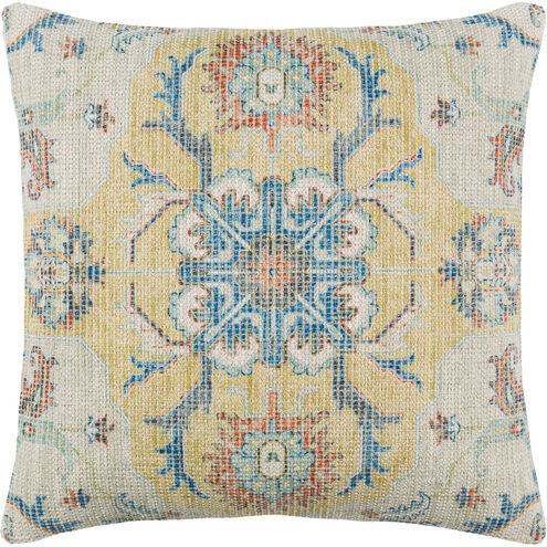 Samsun 20 inch Cream; Multicolored Pillow Cover