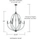 Madison 9 Light 33 inch Matte Black Chandelier Ceiling Light