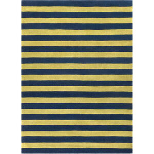 Cosmopolitan 156 X 108 inch Lime, Dark Blue Rug