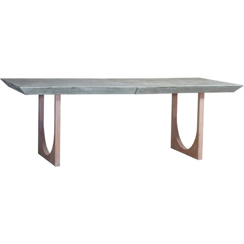 Innwood 92 X 40 inch Polished Concrete with Natural Dining Table