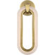 Aurora 1 Light 6.5 inch Polished Antique Brass ADA Wall Sconce Wall Light