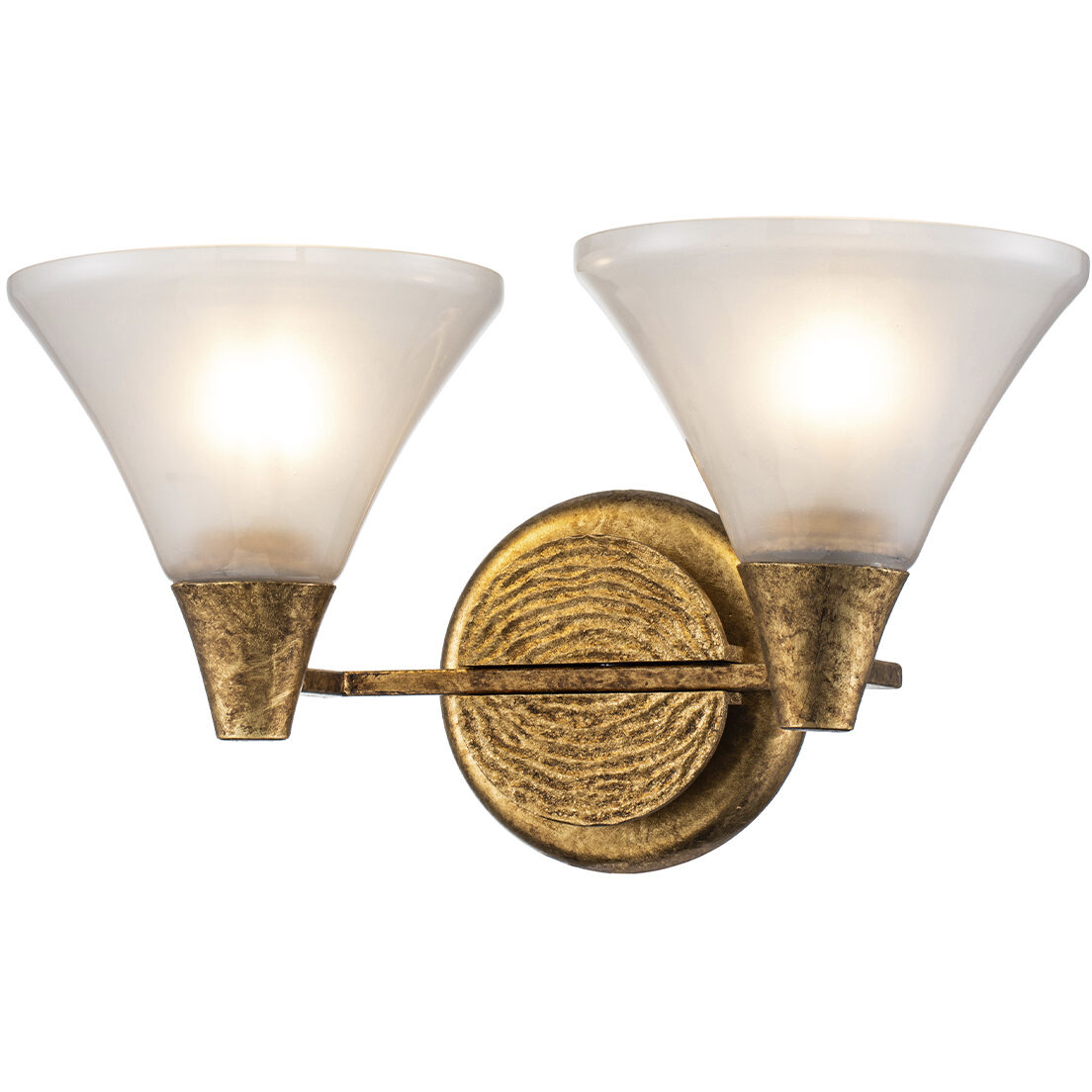 Lemoine 2 Light 16 inch Gold Leaf Bath Bar Wall Light