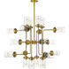 Calliope 20 Light 42 inch Foundry Brass Chandelier Ceiling Light