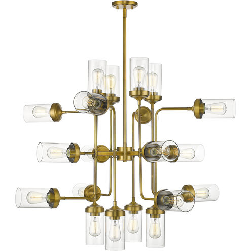 Calliope 20 Light 42 inch Foundry Brass Chandelier Ceiling Light