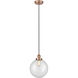 Edison Beacon LED 10 inch Antique Copper Mini Pendant Ceiling Light