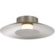 Yep Luma LED 11.75 inch Sand Nickel Flush Mount Ceiling Light in Coffee Silver