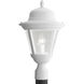 Westport 2 Light 19 inch White Outdoor Post Lantern in Clear Seeded