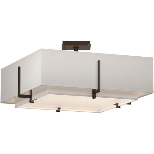 Exos 4 Light 20.6 inch Bronze Semi-Flush Ceiling Light