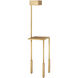 Kelly Wearstler Nimes 54 inch 10.00 watt Antique-Burnished Brass Tray Table Floor Lamp Portable Light