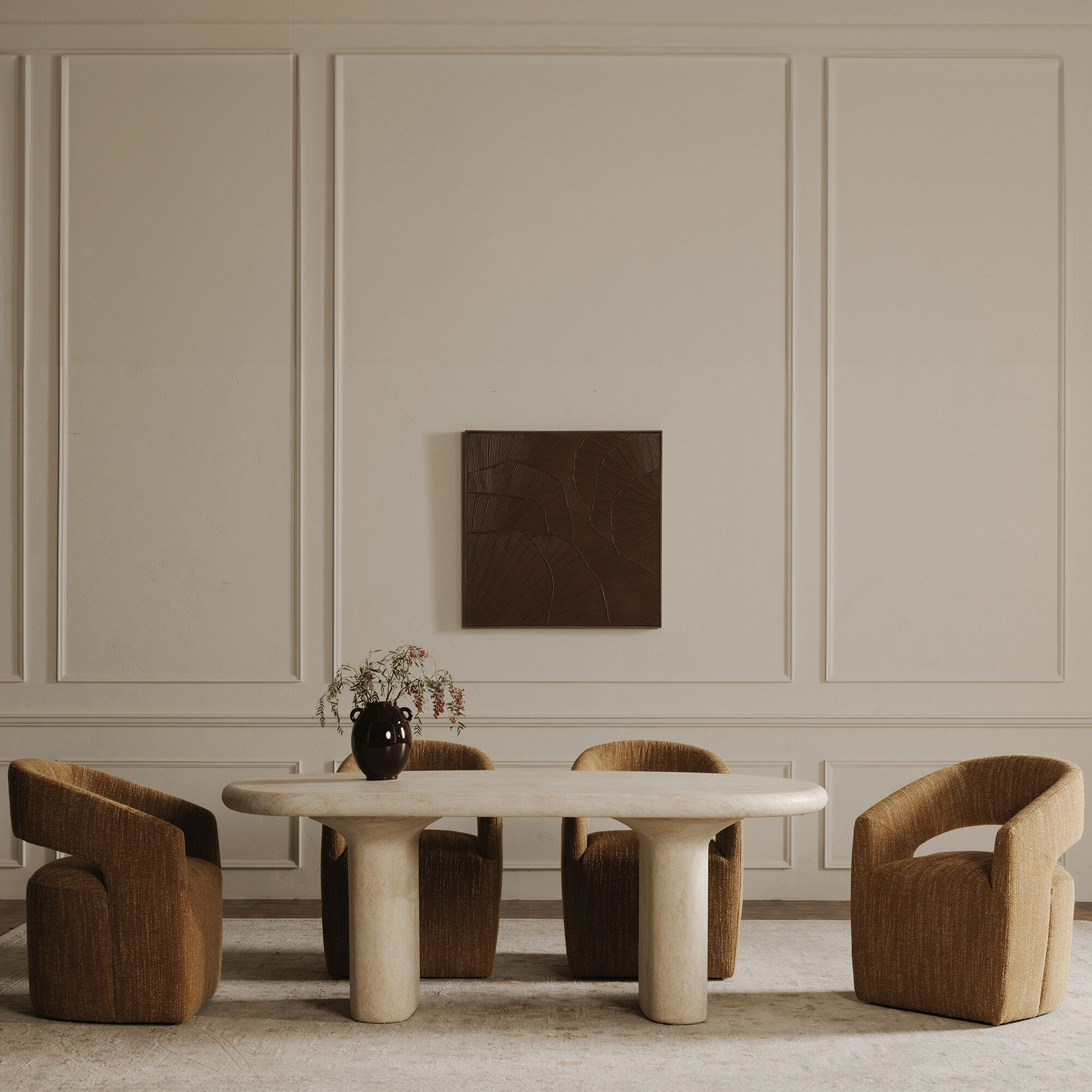 Warby 78 X 42 inch Beige Outdoor Dining Table