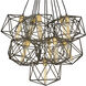 Astrid LED 34 inch Metallic Matte Bronze with Deluxe Gold Indoor Chandelier Ceiling Light