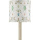 Bug Parade Ivory and Green and Yellow and Blue and Orange 5 inch Drum Chandelier Shade