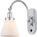 Franklin Restoration Cone LED 6.25 inch Polished Chrome Sconce Wall Light in Matte White Glass