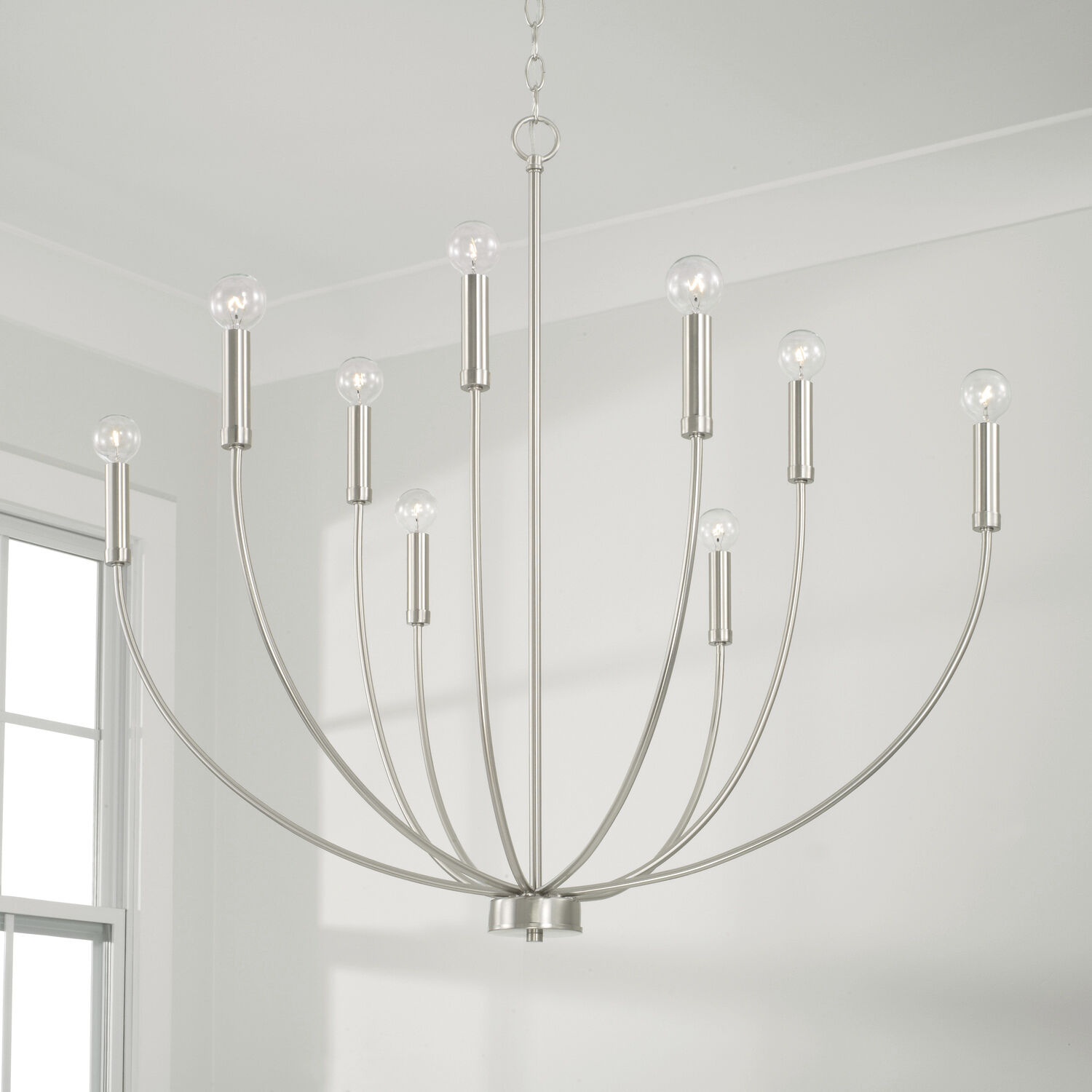 Ansley 9 Light 35.25 inch Brushed Nickel Chandelier Ceiling Light